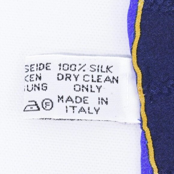 Cartier Jewelry Pattern 100% Silk Scarf Red Navy - Picture 6 of 15